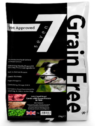 Seven Adult Small Breed Lamb, Sweet Potato & Mint 2KG