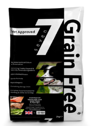 Seven Adult Small Breed Salmon, Trout & Sweet Potato & Asparagus 2KG