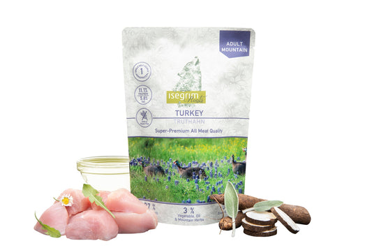 Isegrim Turkey Monoprotein 410g Pack of 7